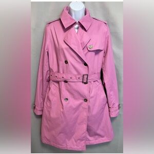 Mackintosh New England Belted Trench Coat Size 8 Hot Pink‎